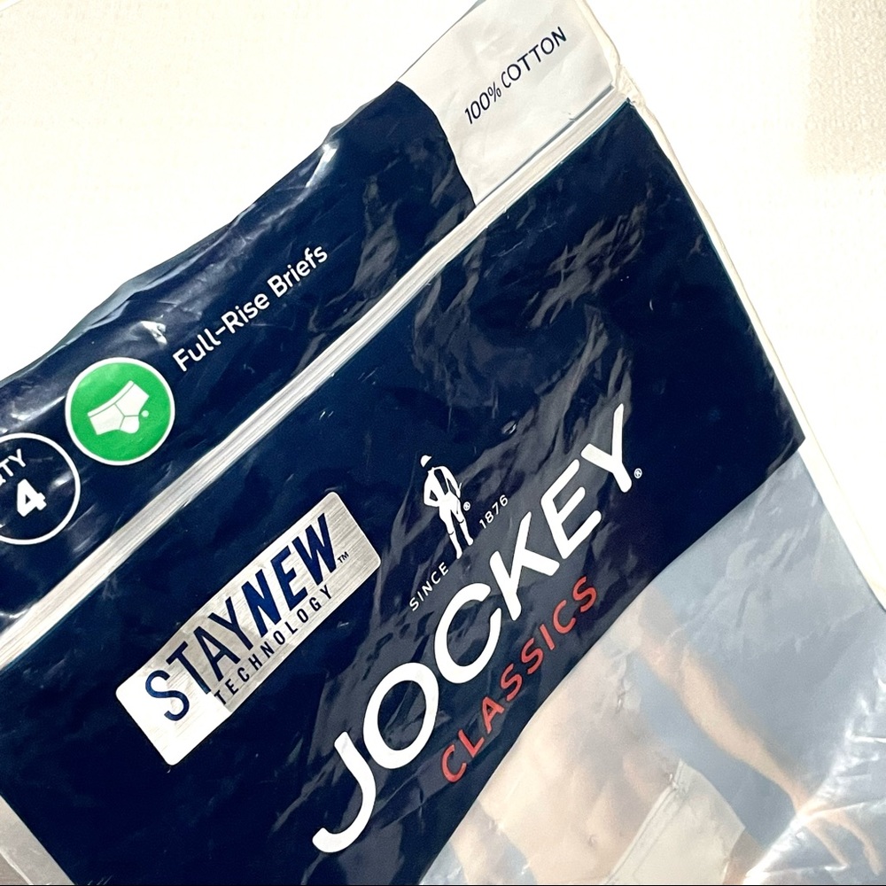 Jockey StayNew Men’s Classic Briefs Cotton Full Rise 4 Pack Size 44 Open Package - Picture 6 of 16